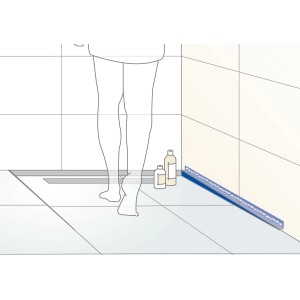 Dural Gefällekeil ShowerGK rechts, 8mm Belagsstärke, 98cm Länge für bodengleiche Dusche.