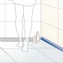 Dural Gefällekeil ShowerGK rechts, 8mm Belagsstärke, 98cm Länge für bodengleiche Dusche.