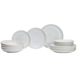 Ritzenhoff & Breker Laredo 18-teiliges Teller-Set aus Steinzeug, bestehend aus Speise-, Suppen- und Desserttellern.