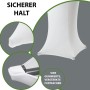 Detailansicht der weißen TRUTZHOLM Stehtischhusse Stretch (70cm) mit verstärkten Fußtaschen.
