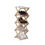Relaxdays Schuhregal Bambus Natur Klappbar 84 cm x 28 cm x 28 cm