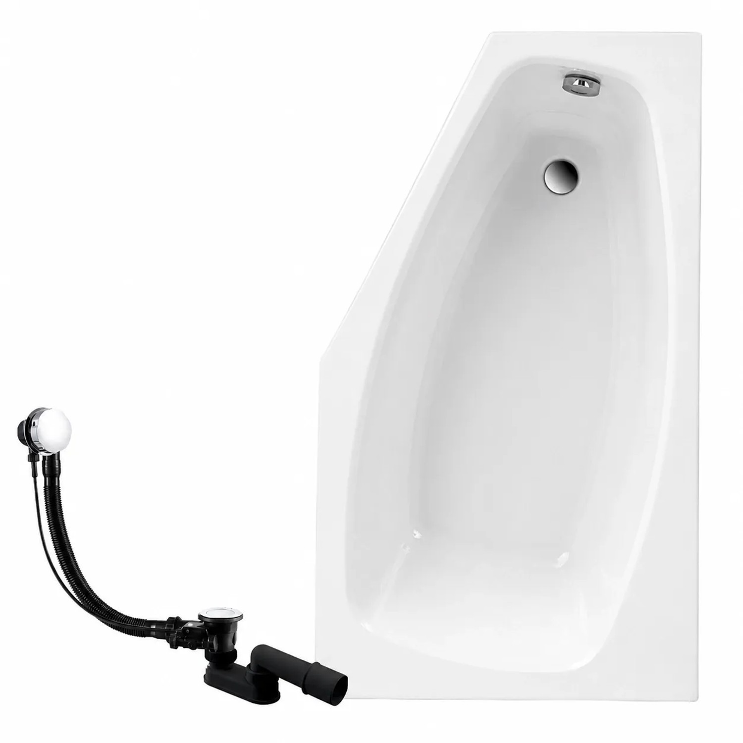 KOLMAN Badewanne Eckwanne 140 x 80 Cm Rechts Inkl. Ablauf Und Füße