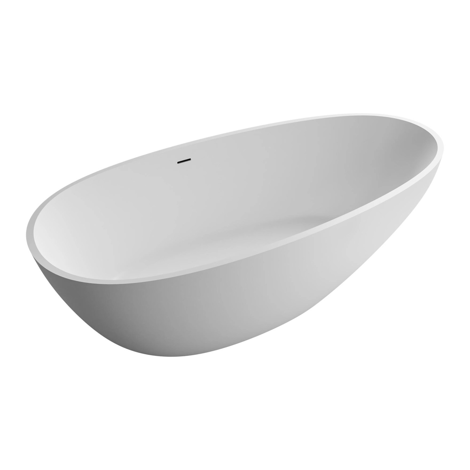 Bernstein Freistehende Badewanne VELA Mineralguss Solid Stone Weiß Hochglan günstig online kaufen