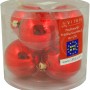 Vitbis Weihnachtskugeln, 6 rote Glaskugeln (ø 8cm) im transparenten Behälter.