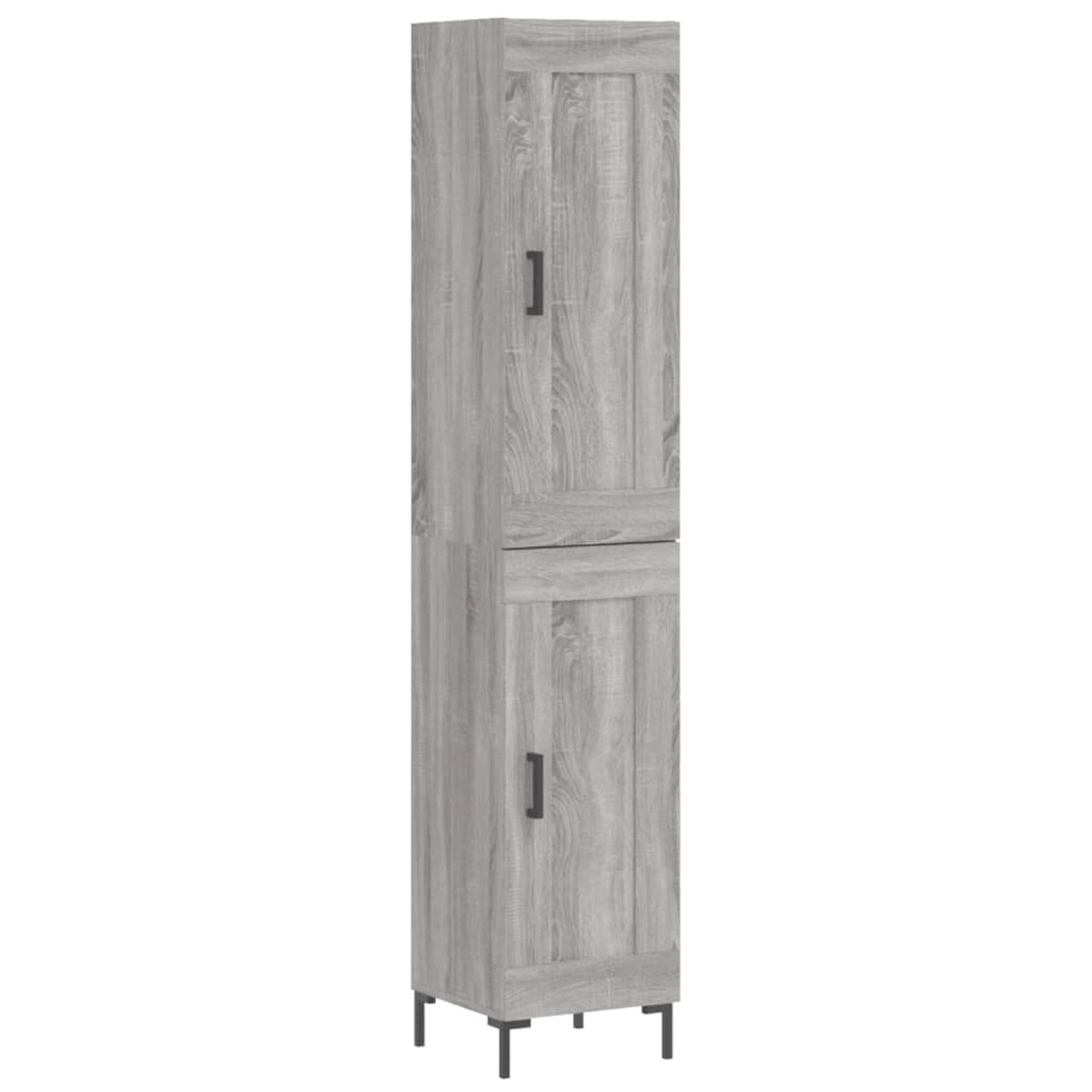 vidaXL Highboard Grau Sonoma 34,5x34x180 cm Holzwerkstoff 3200455 günstig online kaufen