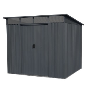 Floraworld Gerätehaus Lightline Größe 3 Pultdach Oberlicht 239 x 193 x 202 cm