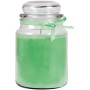 HS Candle Duftkerze Coconut Limes im Glas (Ø10cm) mit grünem Wachs und Schleife.