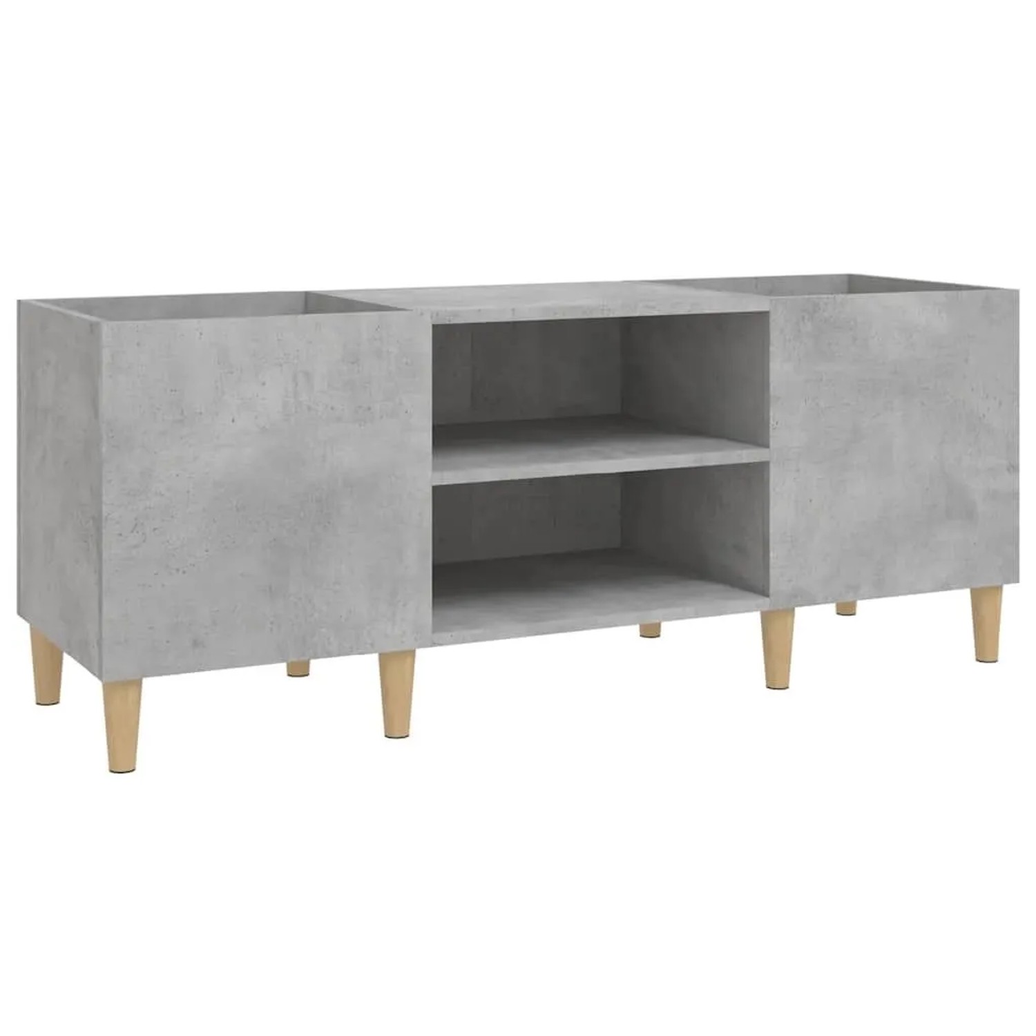 vidaXL Plattenschrank Betongrau 121x38x48 cm Holzwerkstoff 831929