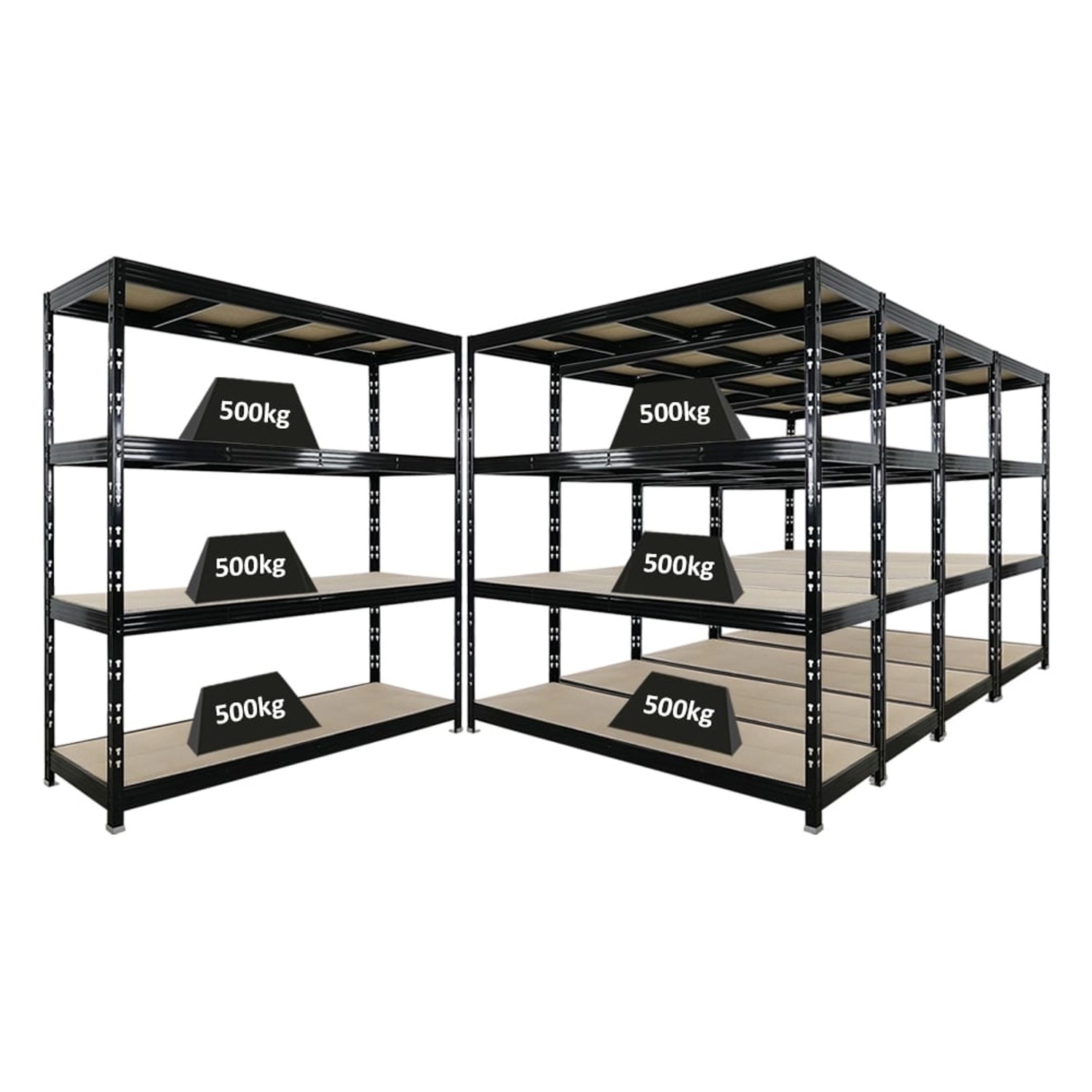 PROREGAL Mega Deal 5x Profi Schwerlastregal Rhino HxBxT 200x200x60cm 4 Span günstig online kaufen
