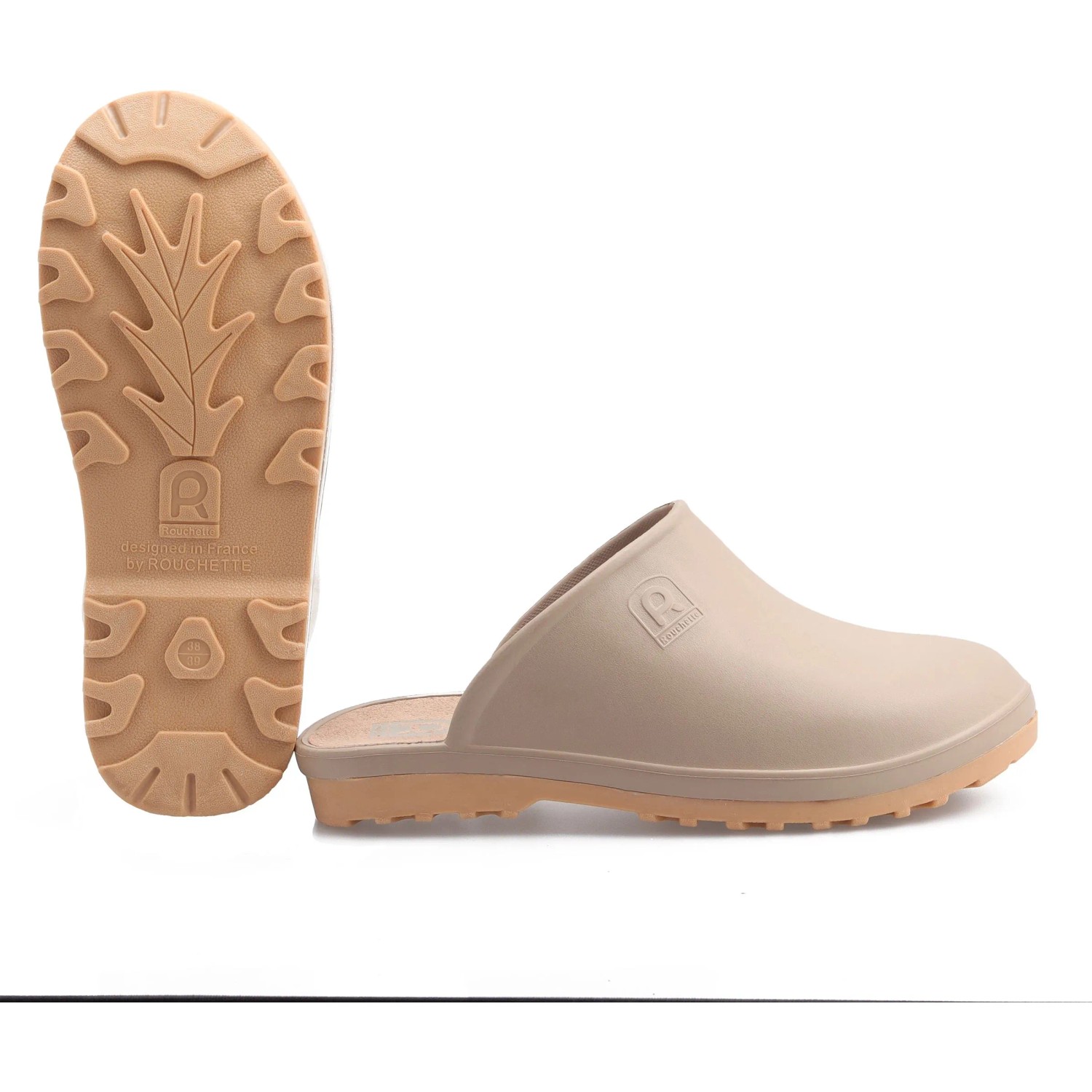 rouchette clog soft  gr. 44/45 taupe