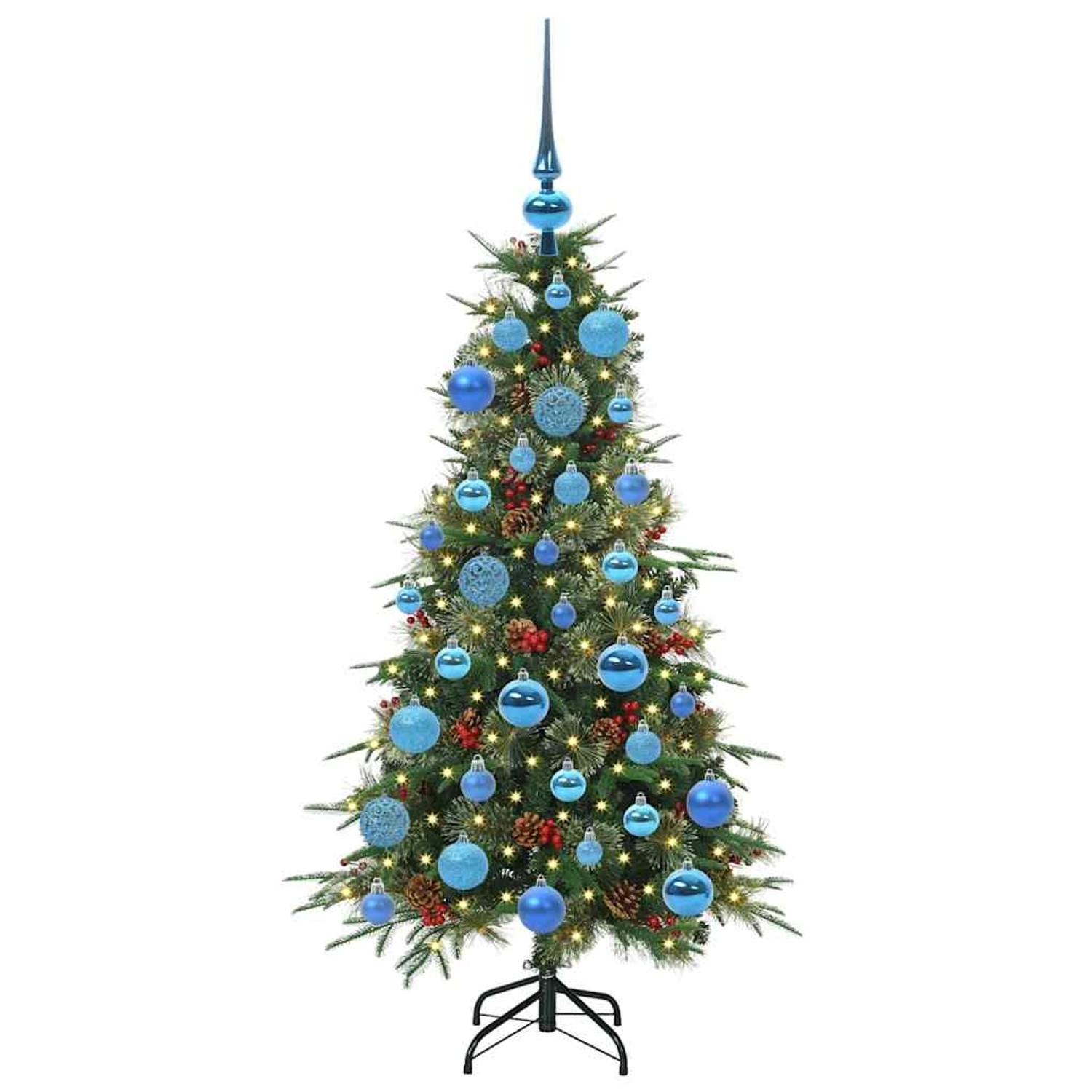 vidaXL Künstlicher Klappbarer Weihnachtsbaum Grün 120 cm PE und PVC 3397400