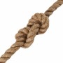 Geknotetes, braunes Juteseil (4 mm) von vidaXL, ideal für Deko und Bastelarbeiten.