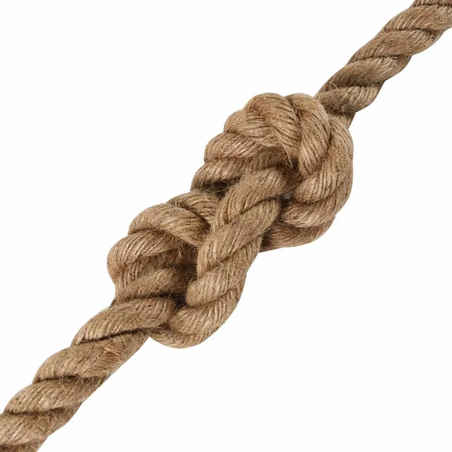 Geknotetes, braunes Juteseil (4 mm) von vidaXL, ideal für Deko und Bastelarbeiten.