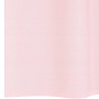 Nahaufnahme eines hellrosa Voile-Vorhangs aus Polyester, halbtransparent mit feiner Webstruktur.