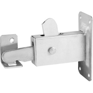 Verzinkter Torfeststeller (50x65x105mm) zum Sichern von Türen und Toren im Außenbereich.