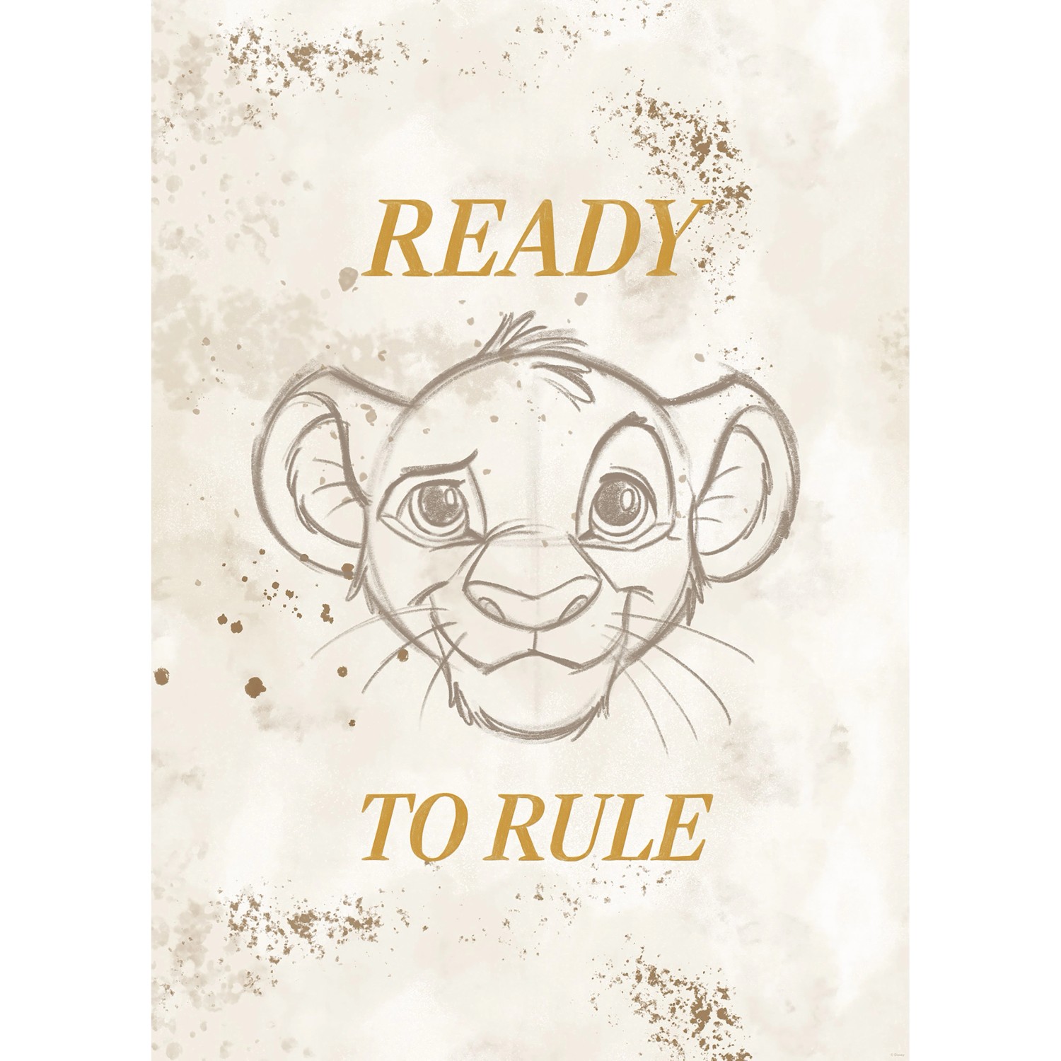 Komar Wandbild Disney The Lion King Ready to Rule 50 cm x 70 cm Beige günstig online kaufen