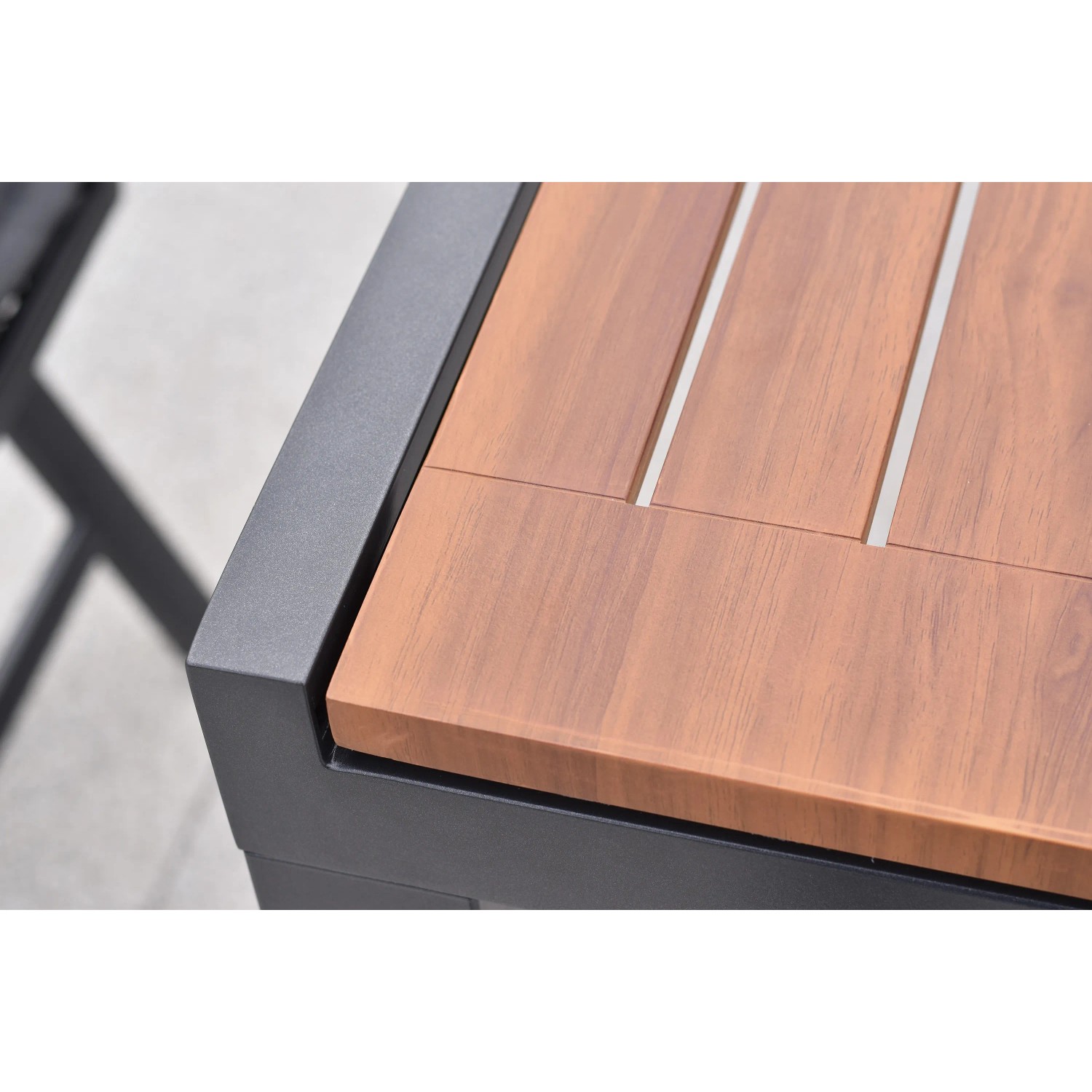 Detailansicht: Merxx Gartentisch AZ-Tisch, rechteckig, ausziehbar, mit Lamellen-Optik.
