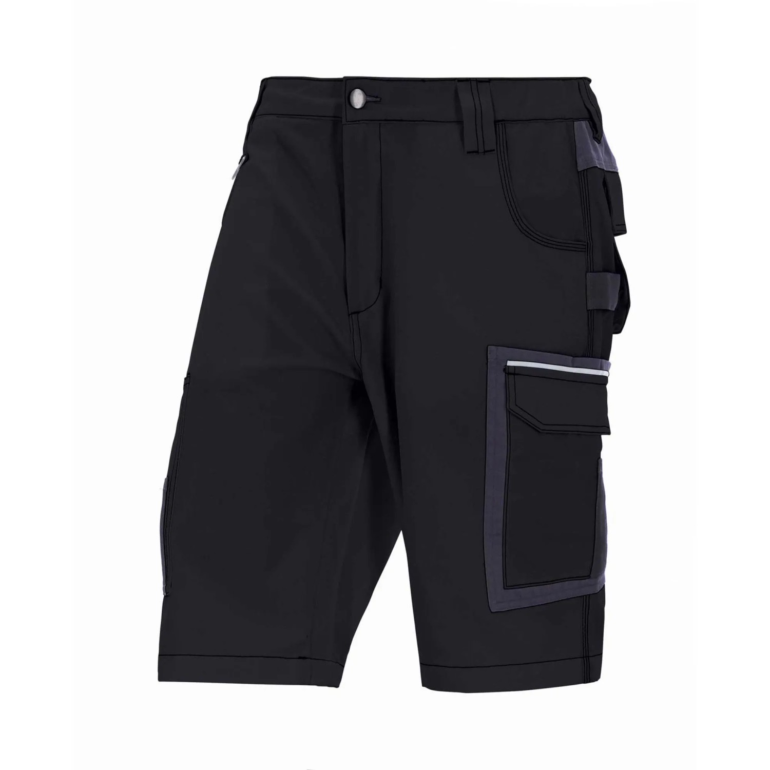 Eliworx Shorts Workwear mit Stifttasche Gr. 60 Anthrazit-Schwarz