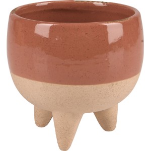 Terrakotta Pflanzgefäß „Desert Flower“ für Sukkulenten, 10,3 cm Durchmesser.