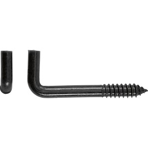 Schraubhaken Gerade Schwarz Verzinkt Ø 5,2 x 60 mm 4 Stück