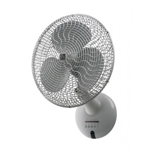 VORTICE Wandventilator, lichtgrau, mit Fernbedienung und Oszillation. Ideal als Deckenventilator.