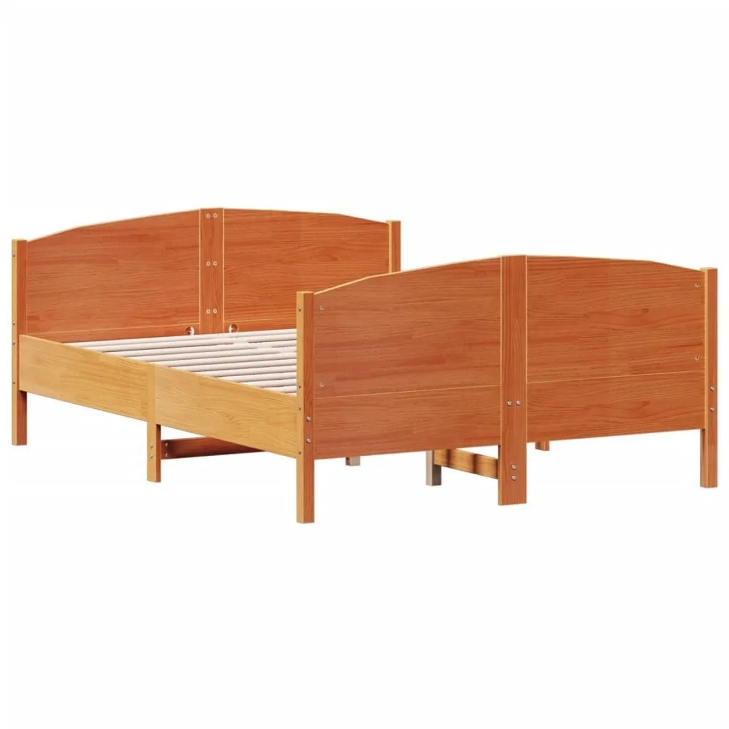 vidaXL Massivholzbett ohne Matratze Wachsbraun 160x200 Kiefernholz 3216169 günstig online kaufen