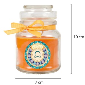 Duftkerze Waage im Glas mit Honigmelonen-Duft, 30 Stunden Brenndauer.
