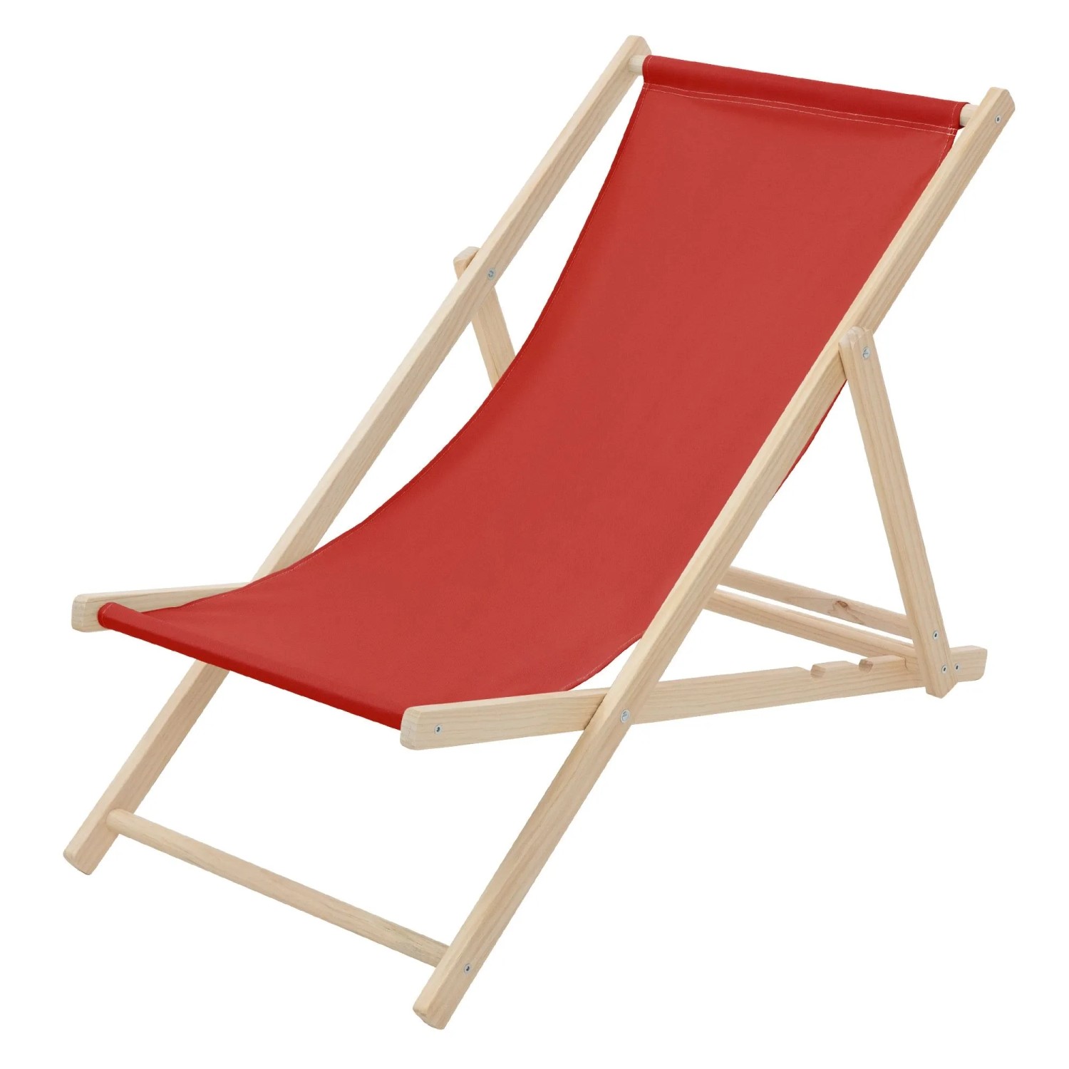 ECD Germany Liegestuhl Klappbar Rot aus Holz
