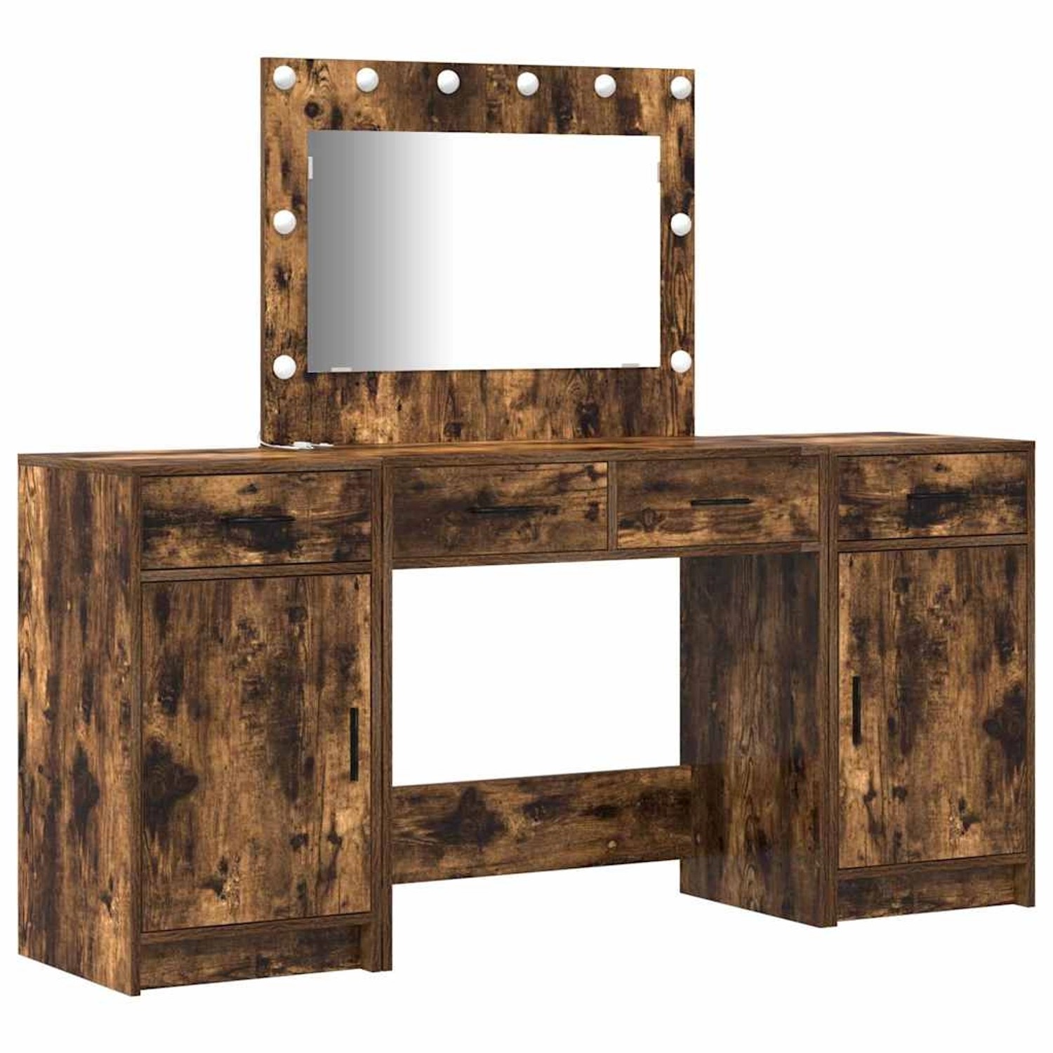 vidaXL Schminktisch mit Tür 3-Tlg Braun 40 x 41 x 75 cm Holzwerkstoff 33342 günstig online kaufen