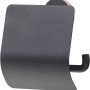 Tiger Toilettenpapierhalter Urban Schwarz mit Deckel, schwenkbar.