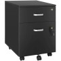 Tectake Rollcontainer Vagur Mit 2 Schubladen Für Dokumente Im A4 Format Abschließbar  Inkl  Ersatzschlüsseln  46 x 40 x 54 50 cm Schwarz