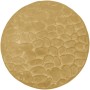 Runder, goldfarbener Euroshowers Badvorleger Rimini mit Steinoptik und Memory Schaum, 60 cm.