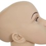 Beiger MCW Mannequin-Kopf G70 im Seitenprofil, mit geschminktem Gesicht. Für Perücken & Accessoires.