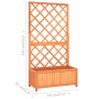 DELUKE Rankkasten Gartenspalier MALO Braun 135x70x30cm Spalier Mit Blumenkasten Mit Rankgitter Rankhilfe Mit Pflanzenkasten_7