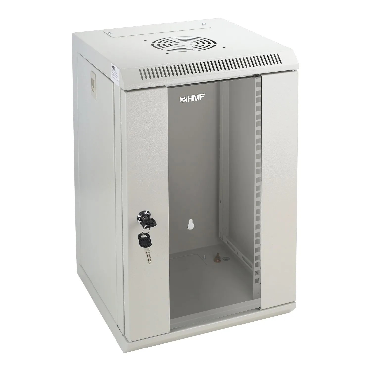 HMF 63309-07 Serverschrank Netzwerkschrank 9HE Wandgehäuse 10 Zoll Rack Lichtgrau