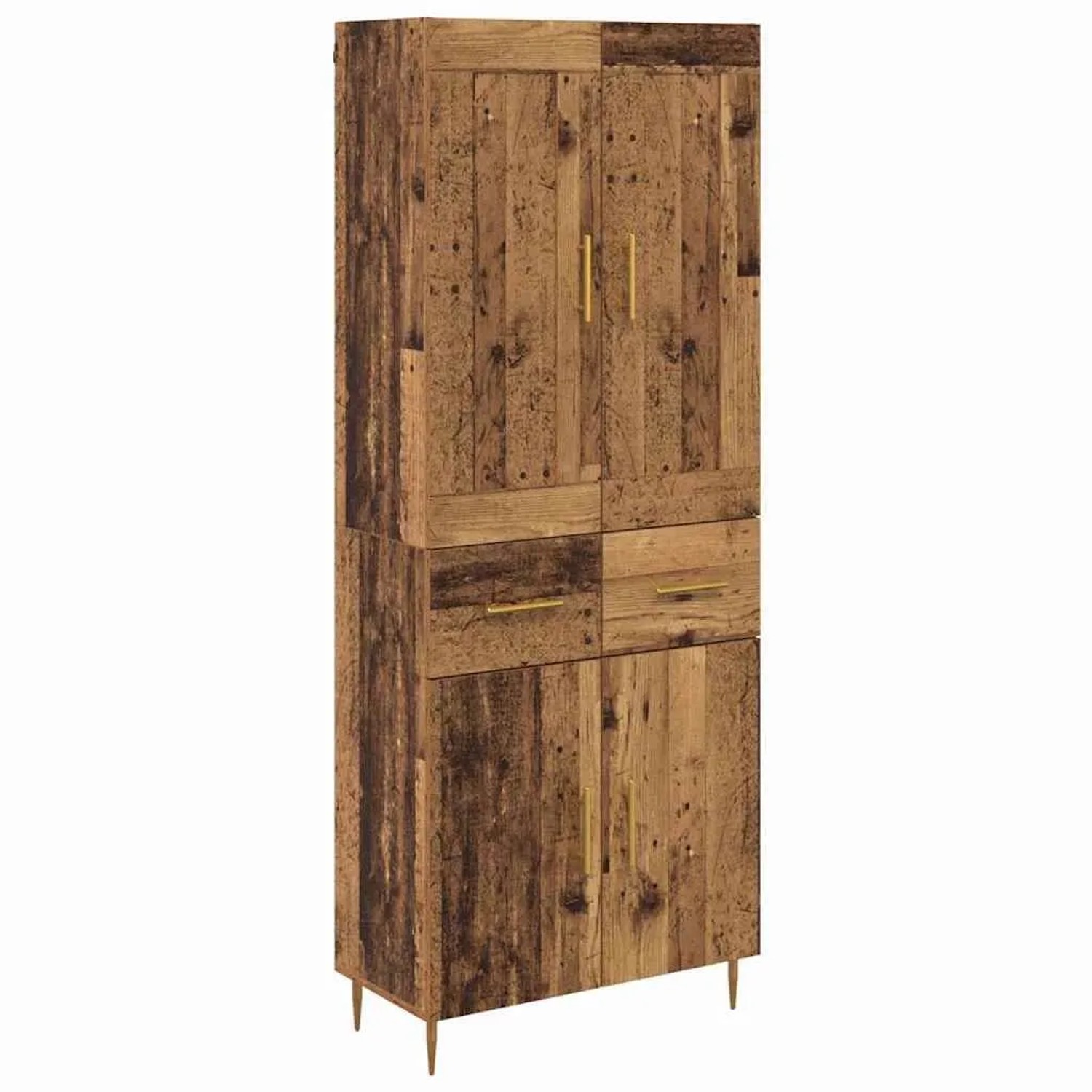 vidaXL Highboard mit Schubladen Altholz 69,5 x 34 x 180 cm Holzwerkstoff 34 günstig online kaufen