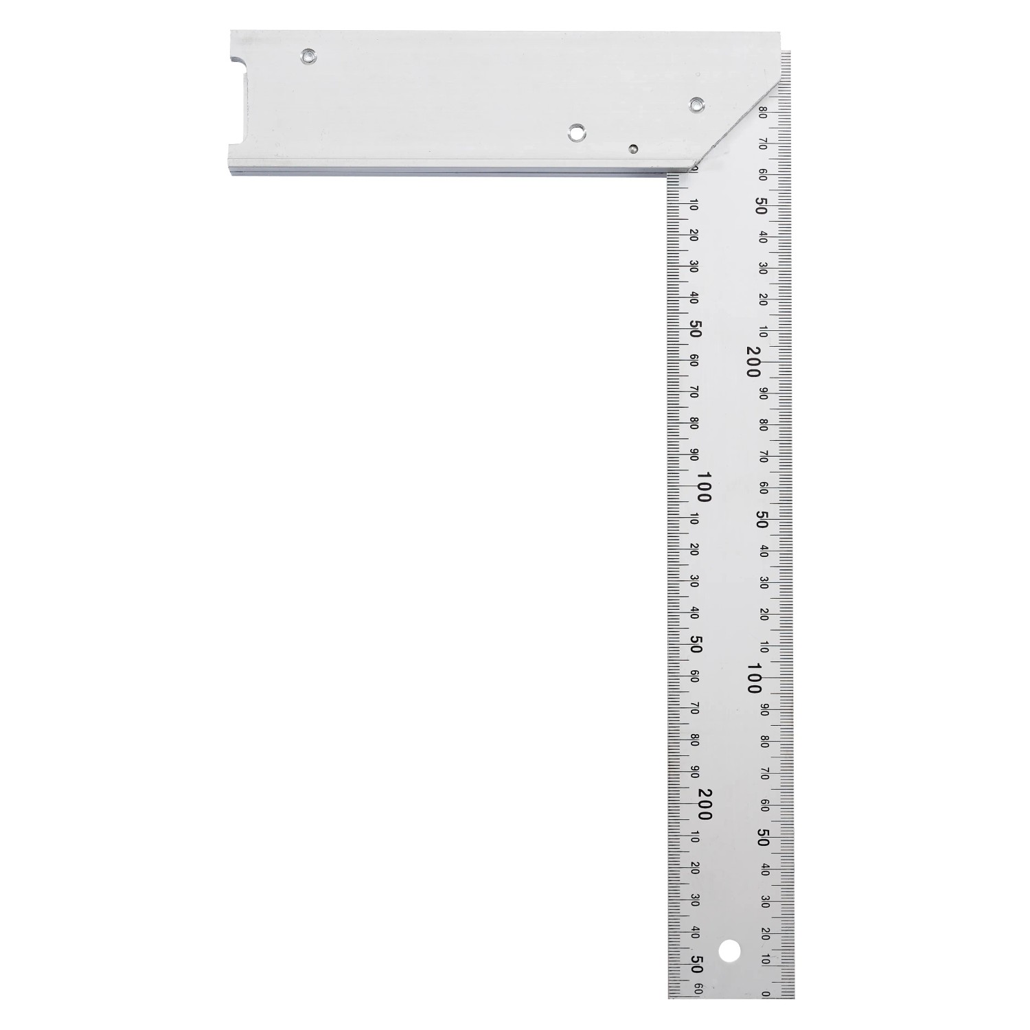 LUX Winkel mit Zunge 300 mm Comfort, ein Messwerkzeug mit Skala.