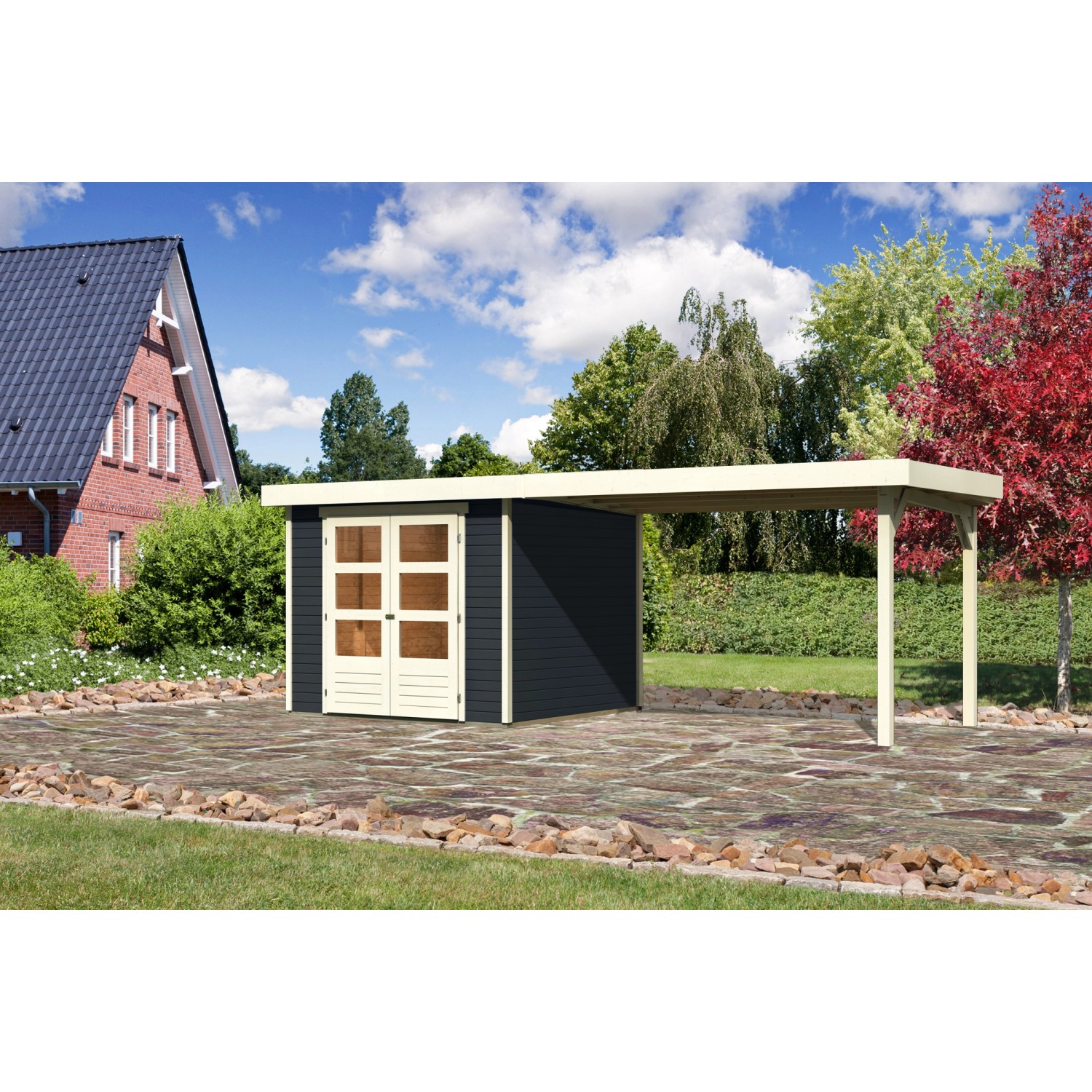 Karibu Gartenhaus "Askola 3,5", mit Schleppdach günstig online kaufen