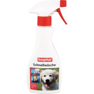 Beaphar Schnellwäsche für Hunde, 250ml Flasche mit Sprühkopf. Hundeshampoo für die schnelle Reinigung.