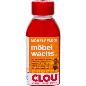 Clou Möbel Wachs Transparent 150ml, für die Pflege und Schutz von Holzmöbeln.