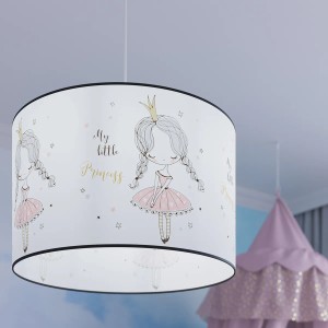 Sollux Lighting Pendelleuchte Princess 30 mit Prinzessin Motiv für Kinderzimmer.