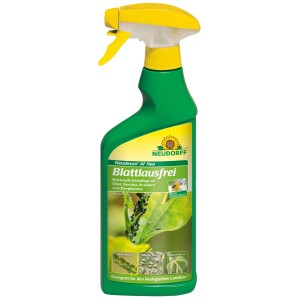Grüne Neudorff Neudosan AF Neu Blattlausfrei 500 ml Sprayflasche. Bekämpft Blattläuse, Weiße Fliege, Spinnmilben an Pflanzen.
