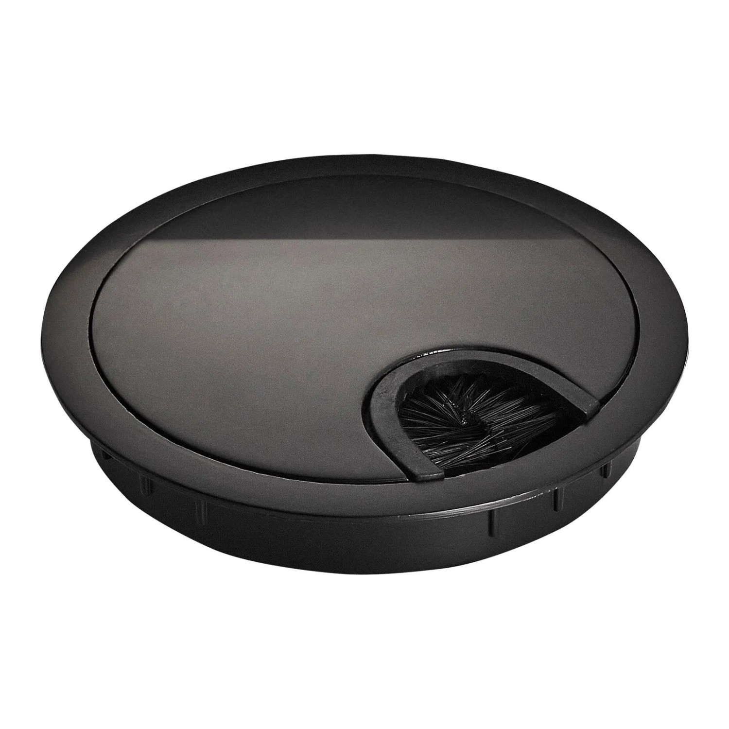 SOTECH Kabeldurchlass Metall Ø80 mm Schwarz Matt mit Bürstendichtung