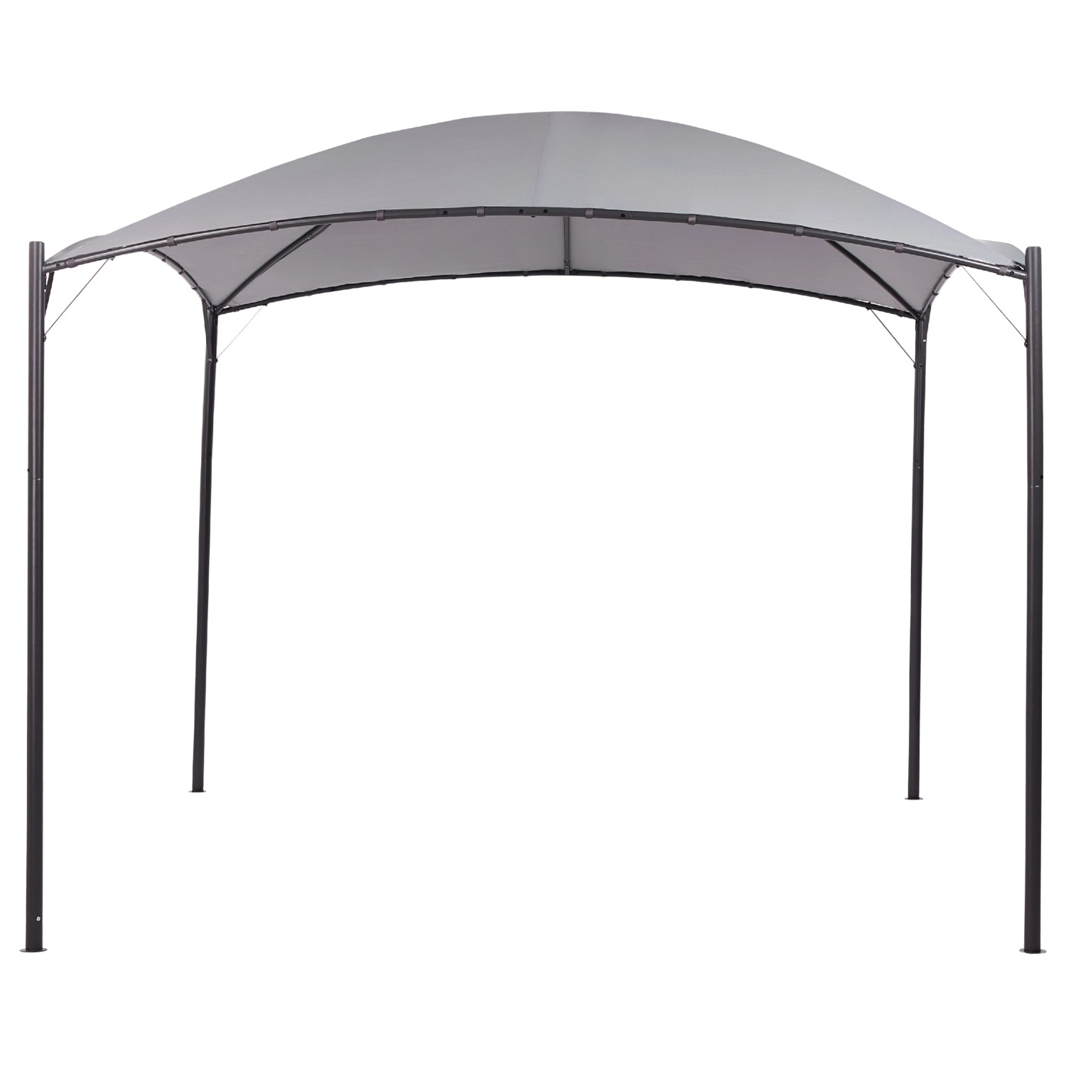 Beliani Garten-Pergola VOMERO Grau Schwarz 305x305x212 günstig online kaufen