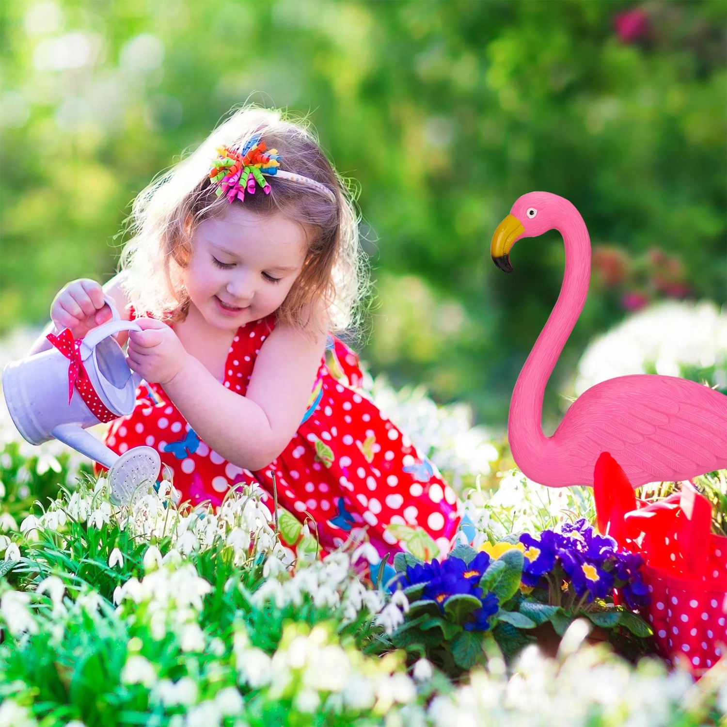 Relaxdays Flamingo Figur 2er Set Kunststoff Pink 70 cm x 42 cm x 7,5 cm_2