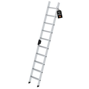 PROREGAL Stufen-Anlegeleiter, 10 Stufen, aus Aluminium, mit "Made in Germany" Anhänger.