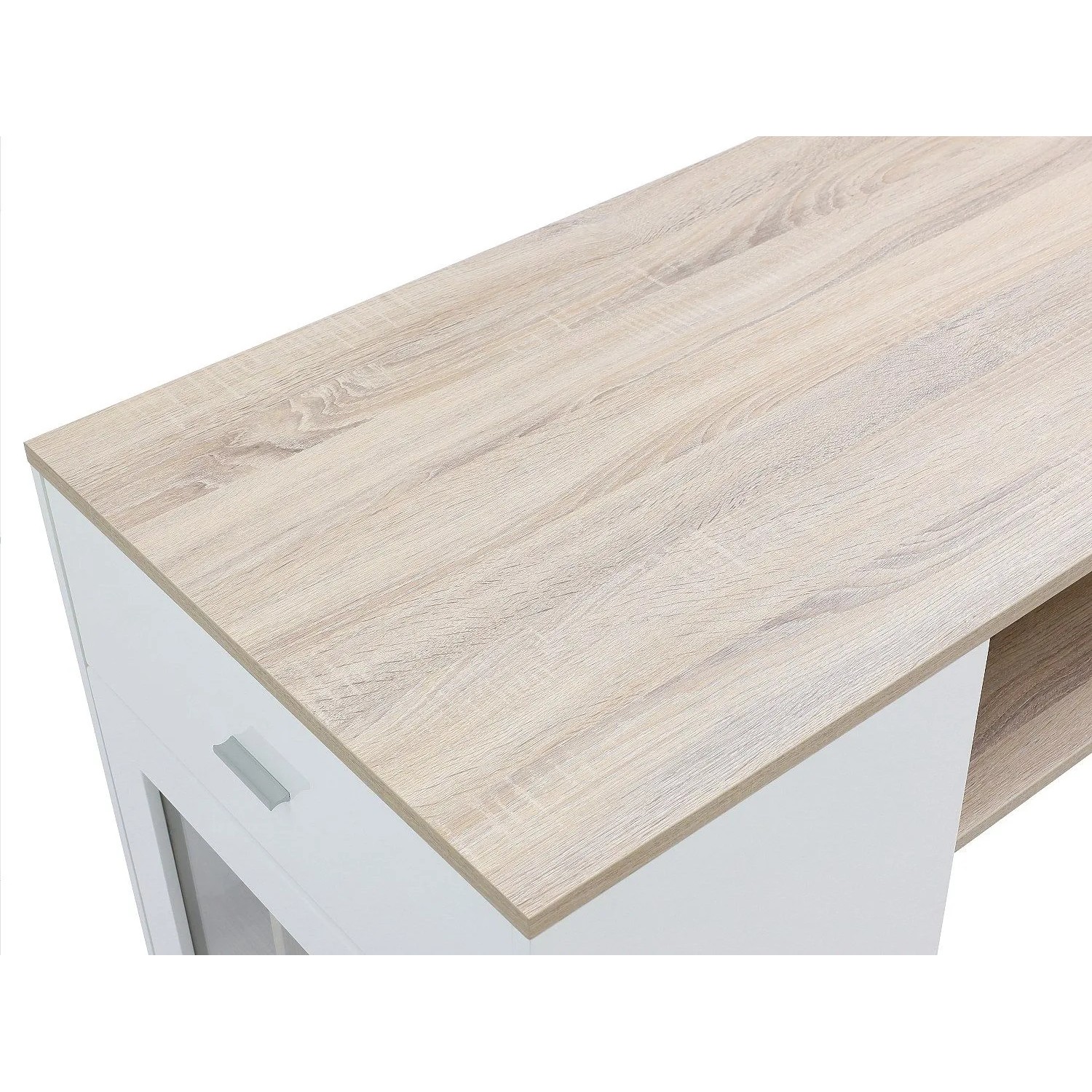 Vente-unique Barmöbel Niraya Naturfarben Hell  Weiß 150 cm_8