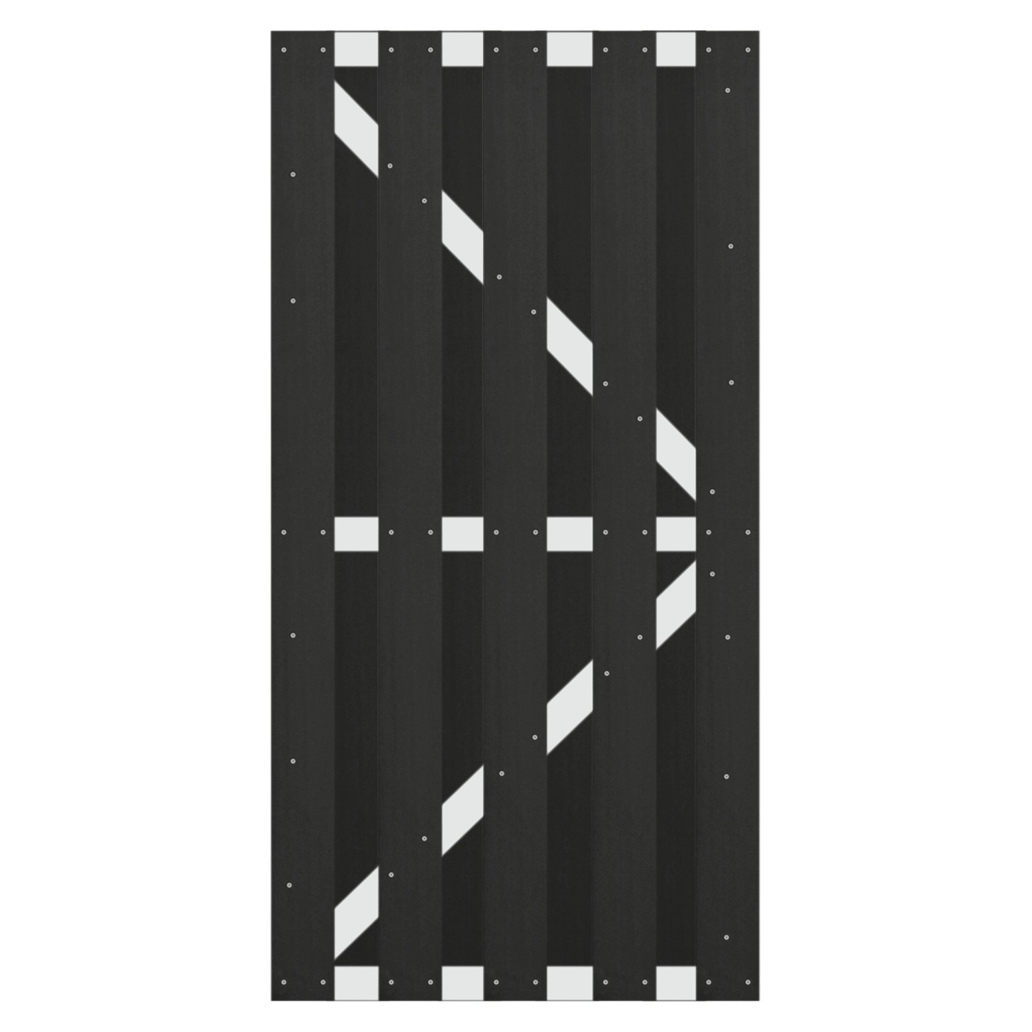 GartenLand Bretterzauntor Relax ca. 90 x 180 cm WPC Anthrazit Aluminium Sil günstig online kaufen