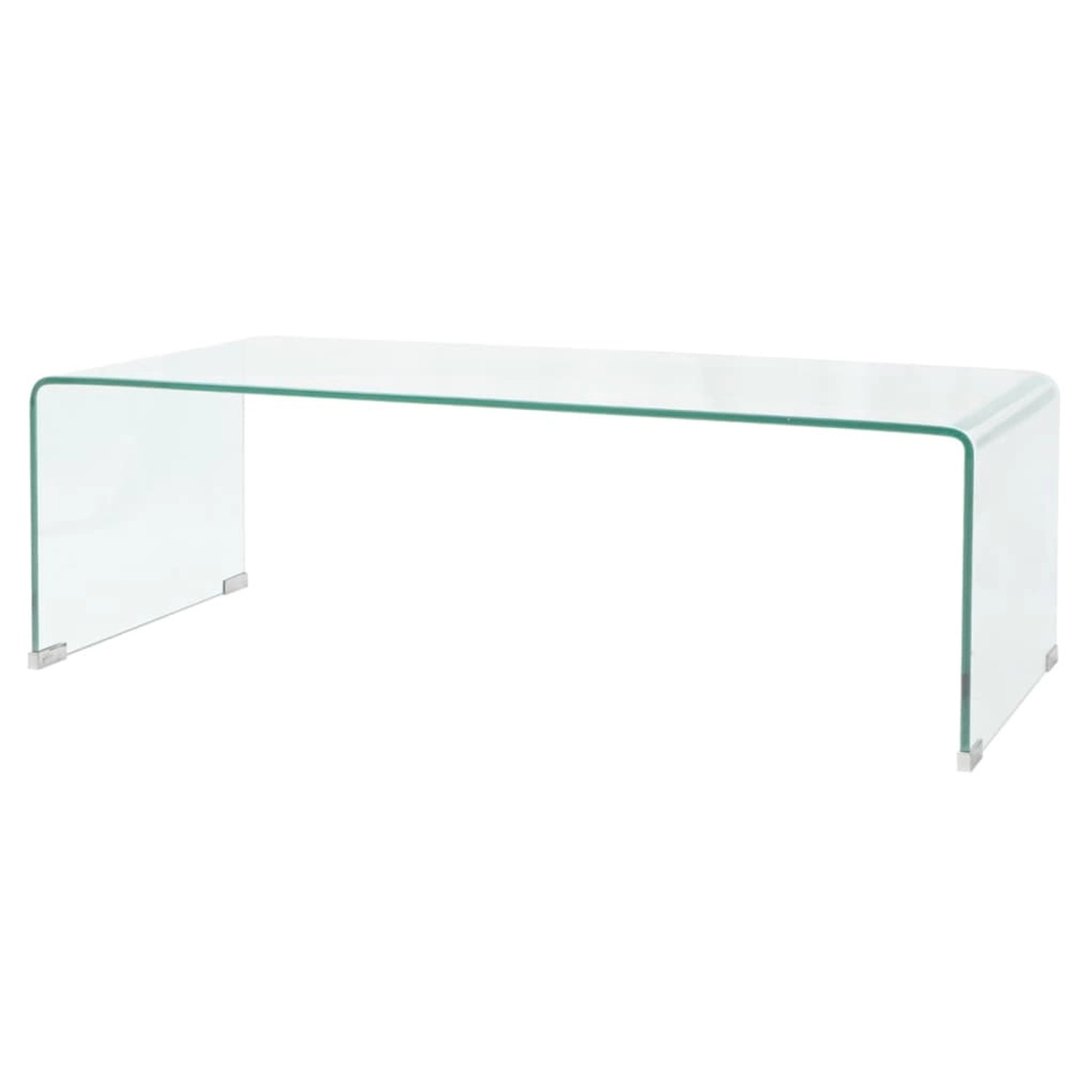 vidaXL Couchtisch Hartglas 98x45x30 cm Transparent 244189
