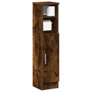 vidaXL Badezimmerschrank mit Rollenhalter Räuchereiche 20,5x22x90 cm 858501